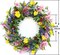 20” Daisy & Lavender Wreath – Artificial Flower & Berry Spring/Summer Decor